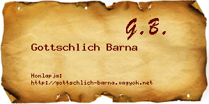 Gottschlich Barna névjegykártya